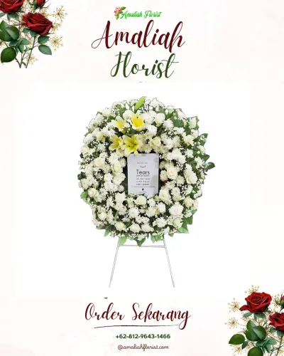 Krans Bunga Duka Cita di Bojanegara